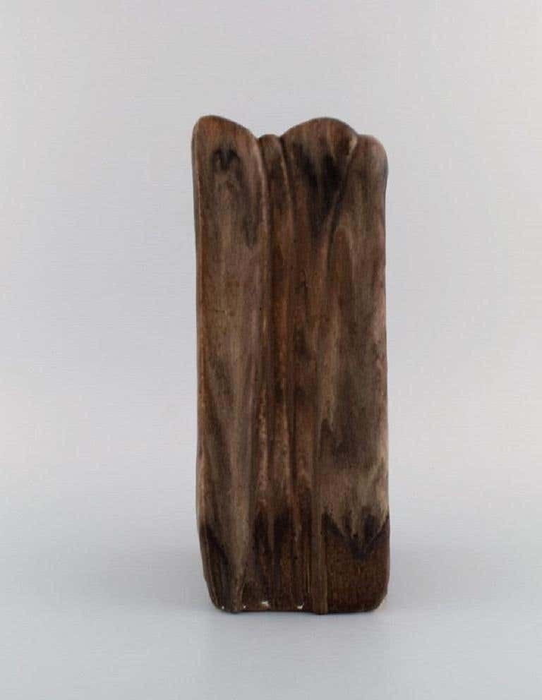 European Studio Ceramicist, Unique Vase In Glazed Ceramics, Late 20th C. photo Home Decor