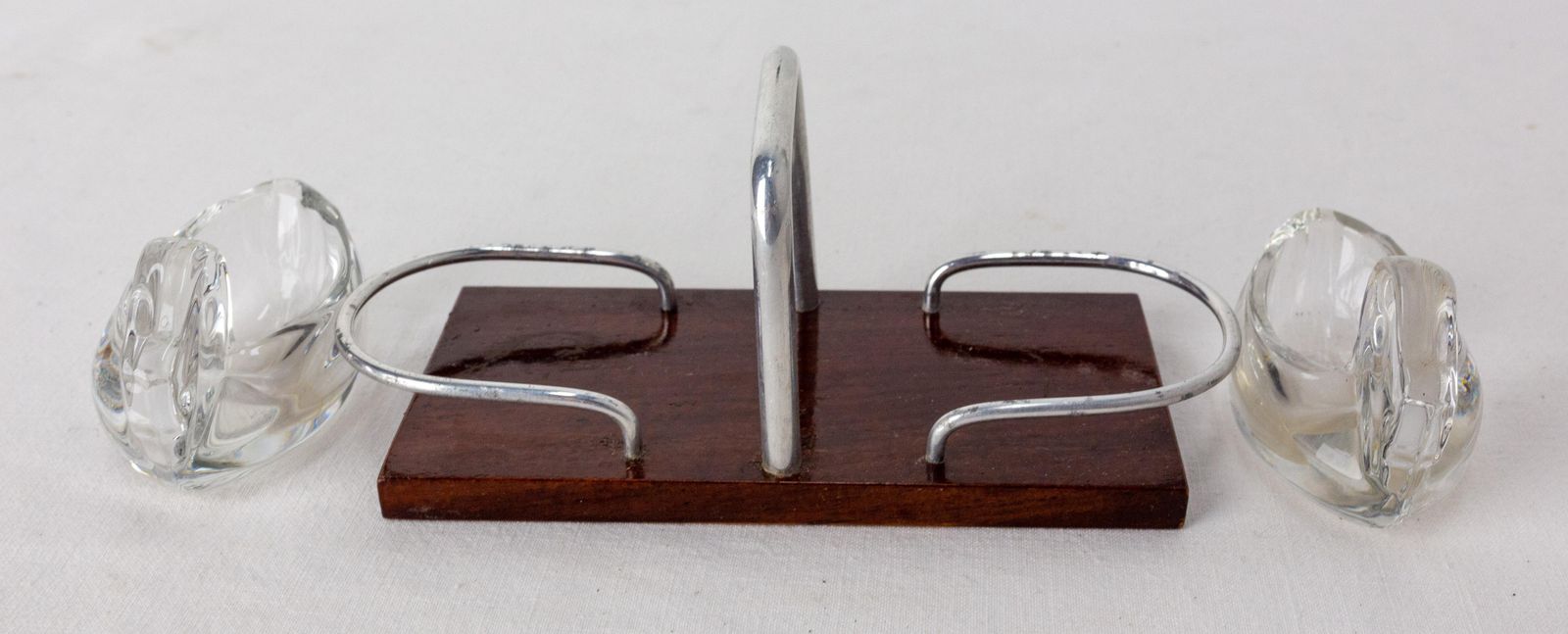 Set Of Salt And Pepper Shaker With Stand Swan Shaped France Mid Century photo buy