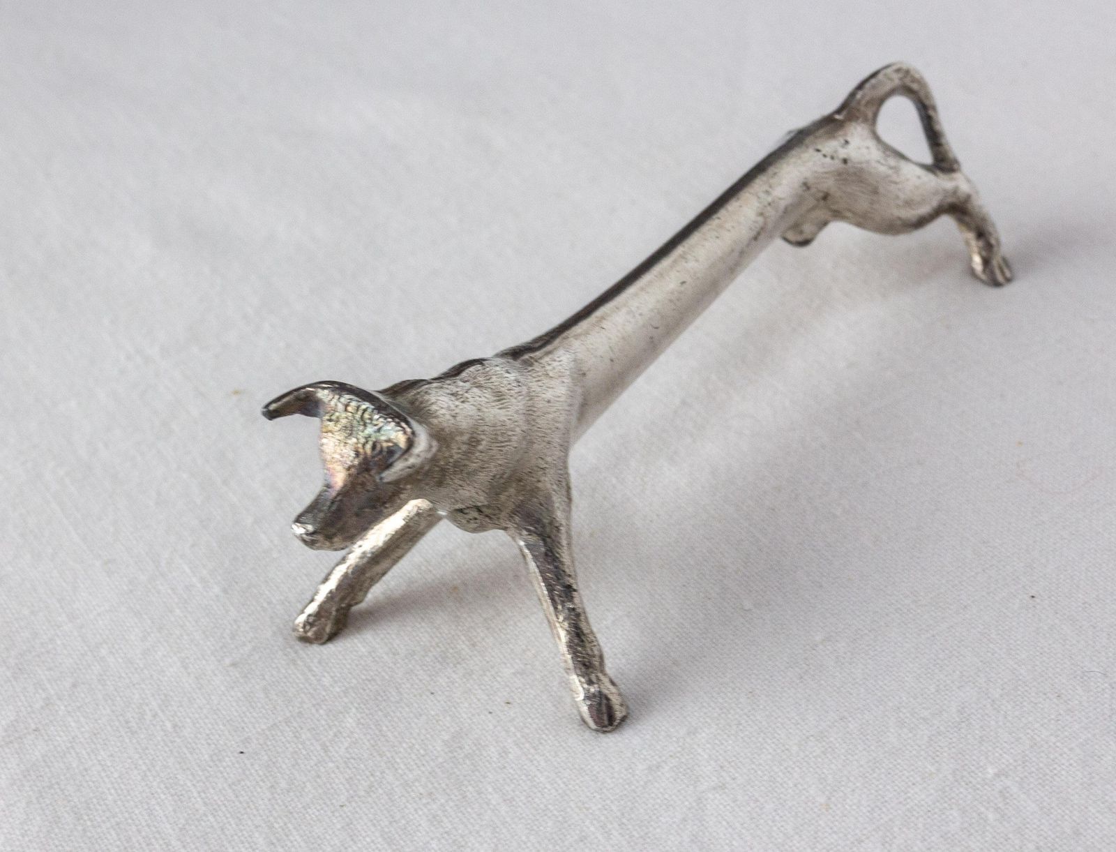 Set Of Chrome Six Knife Holder In The Shape Of Animals C 1890 photo Home Decor