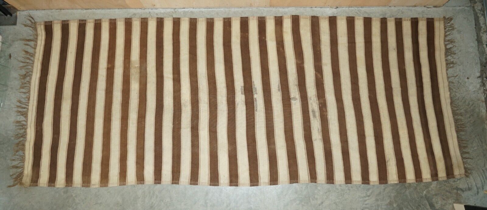 Antique Distressed 1880 Huge Handwoven American Indian Carpet Rug
