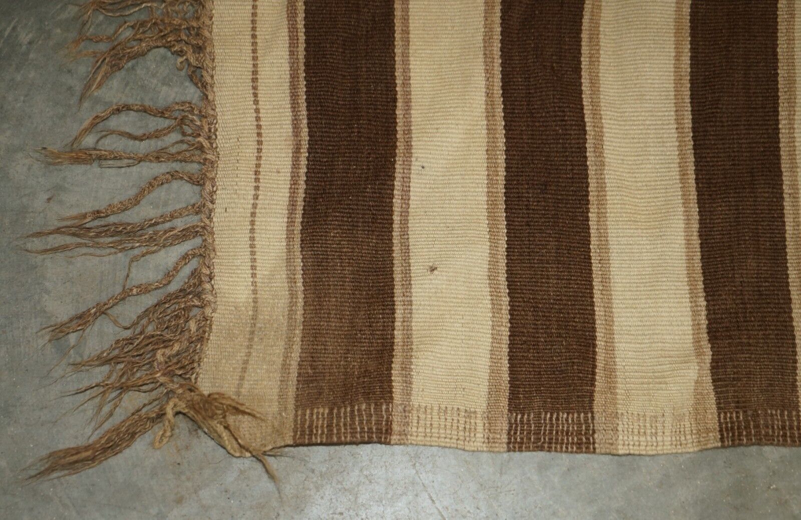 Antique Distressed 1880 Huge Handwoven American Indian Carpet Rug photo for sale