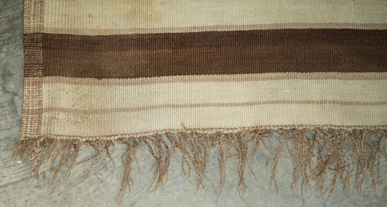 Antique Distressed 1880 Huge Handwoven American Indian Carpet Rug photo vinterior