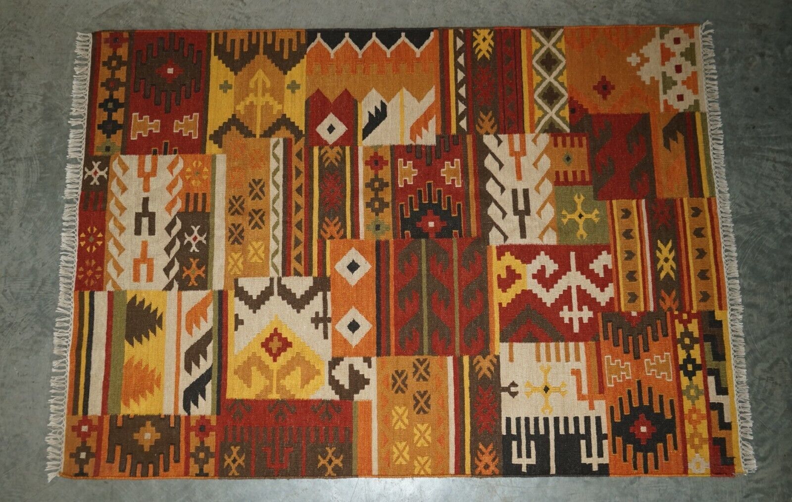 Large240 X 165cm Handwoven Multicolor Kilim Rug / Carpet Floral Tree Look