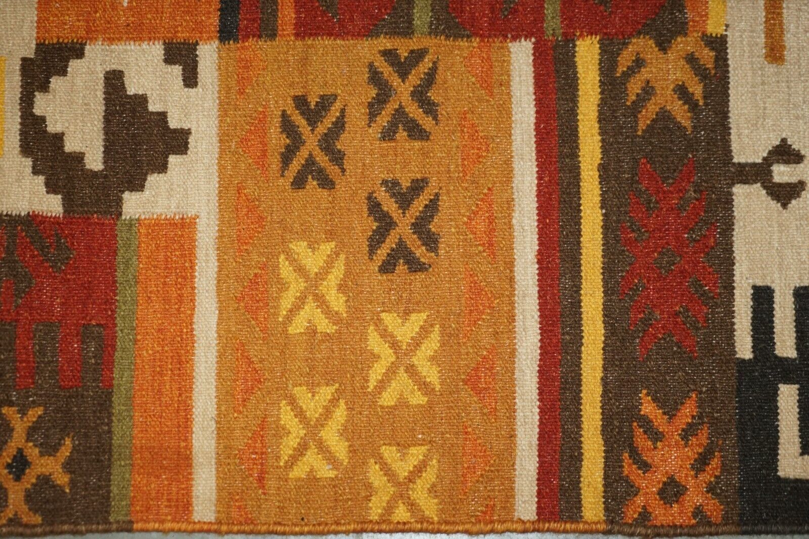 Textiles Large240 X 165cm Handwoven Multicolor Kilim Rug / Carpet Floral Tree Look photo