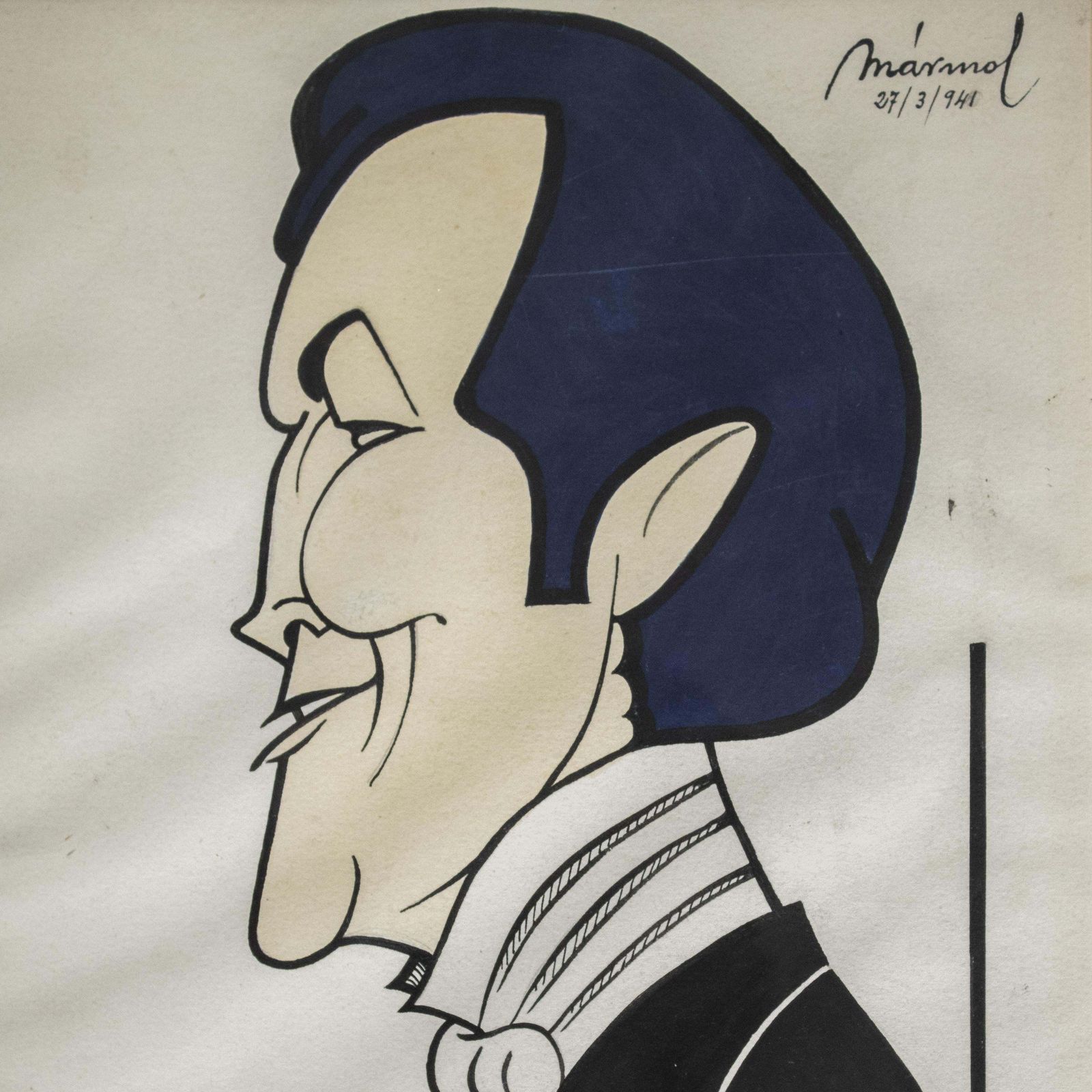 Robert Taylor Original Handrawing Portrait By Mármol, Spain, 1939 photo Art