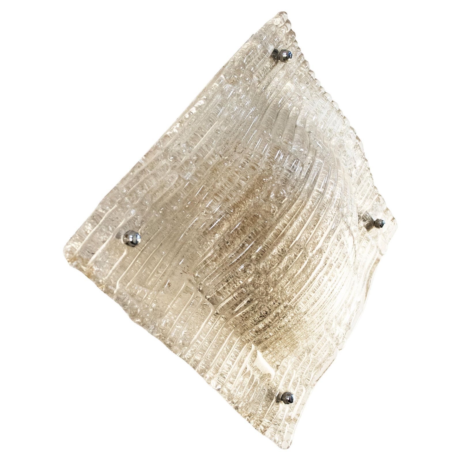 Mid Century Modern Rhombus Shaped Murano Glass Wall Light, Italy, 1960