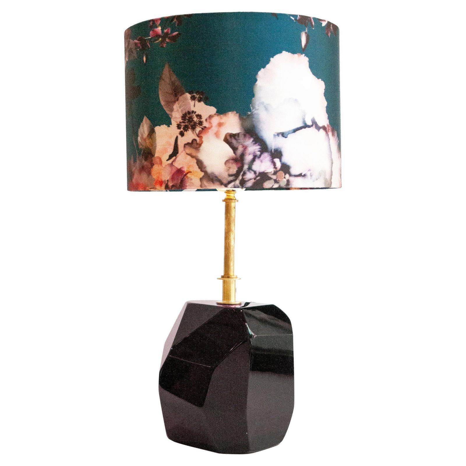 Mid Century Modern Dark Purple Murano Glass Table Lamp, Italy, 1950