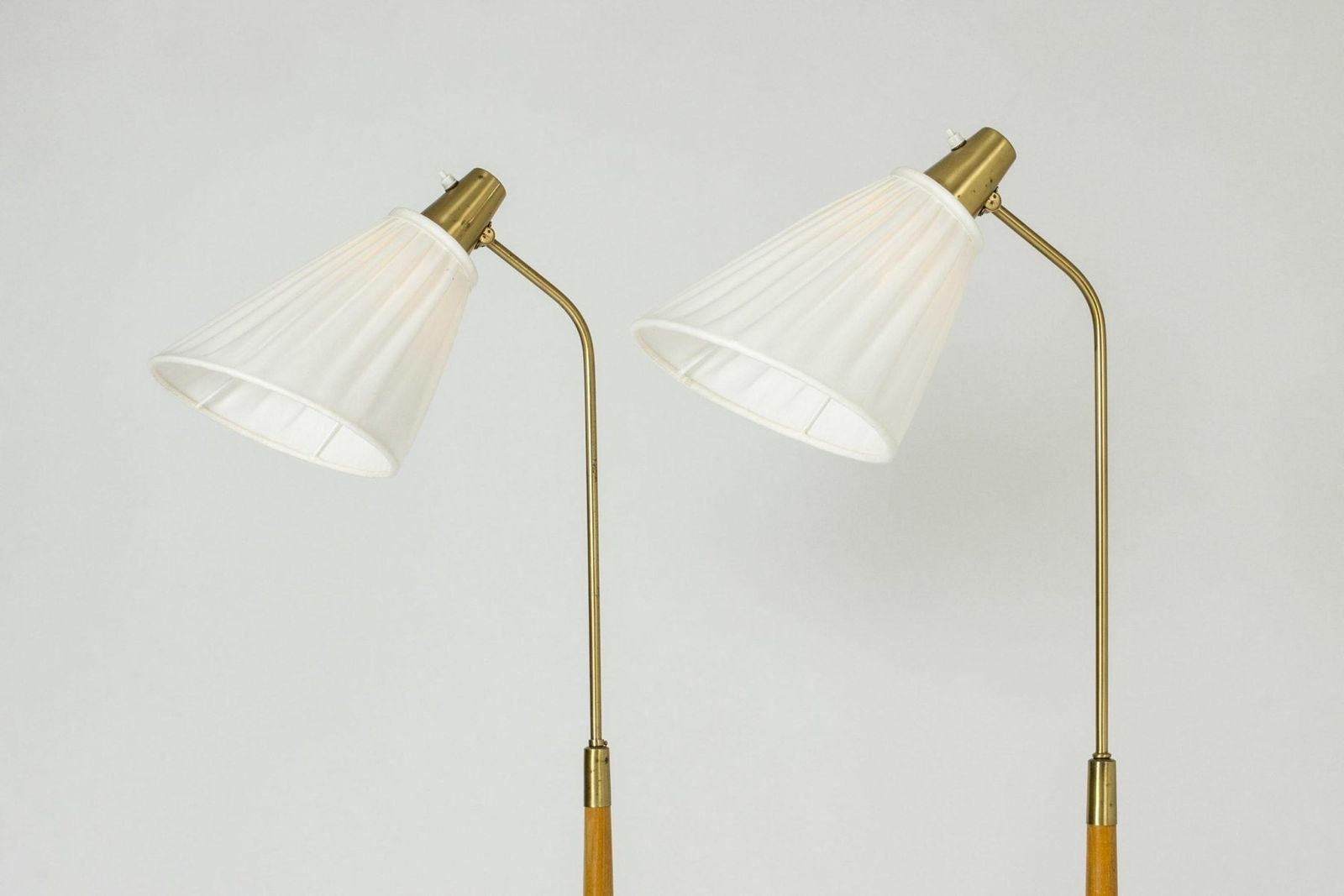 Brass And Beech Floor Lamps By Hans Bergström For Asea, 1950s photo 3989.0