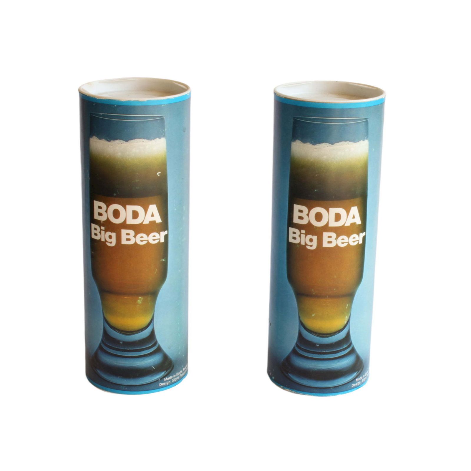 Big Beer Beer Glasses By Signe Persson Melin For Boda Sweden 1970s Set Of 2