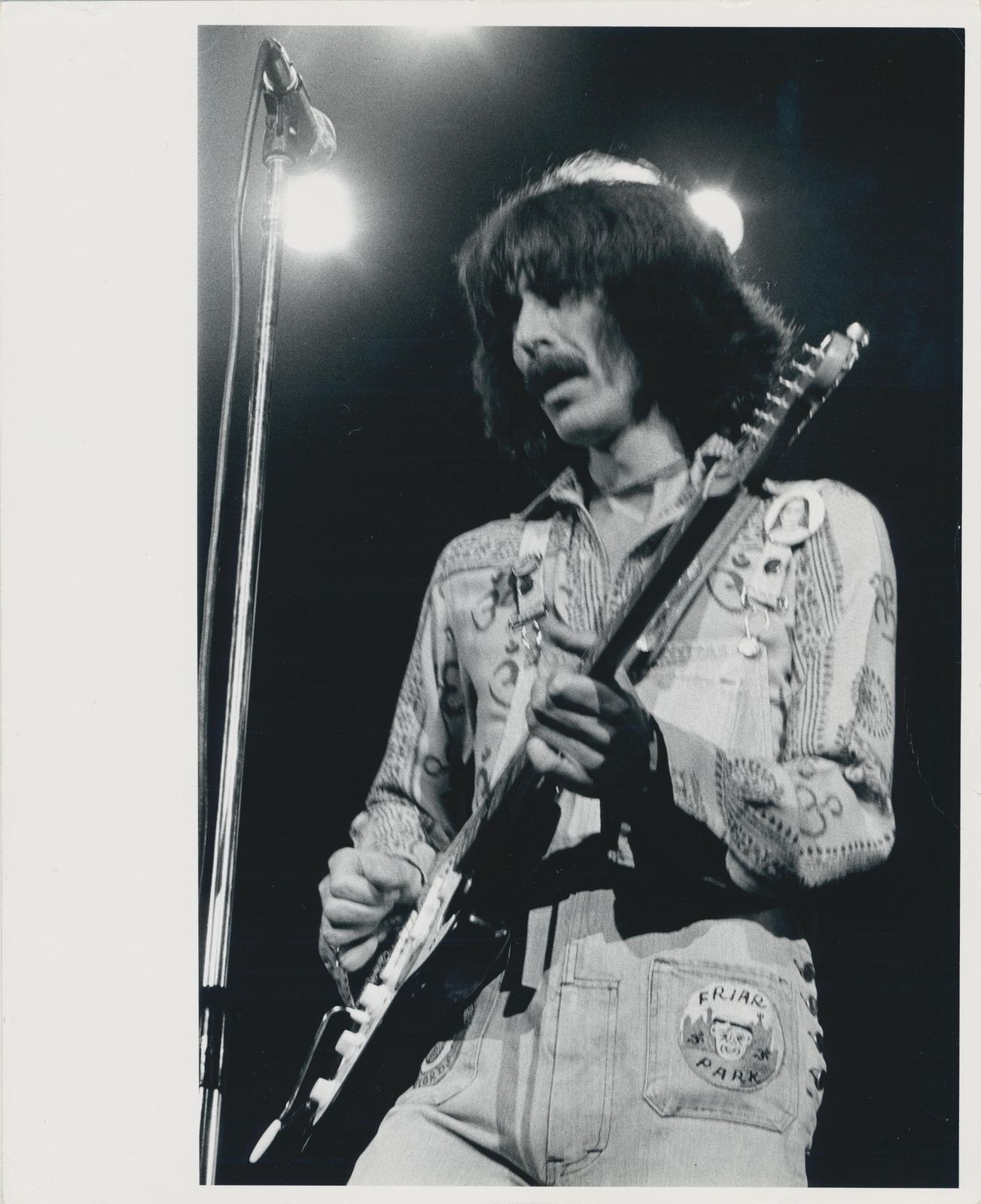 Geroge Harrison On Stage Black And White Photography