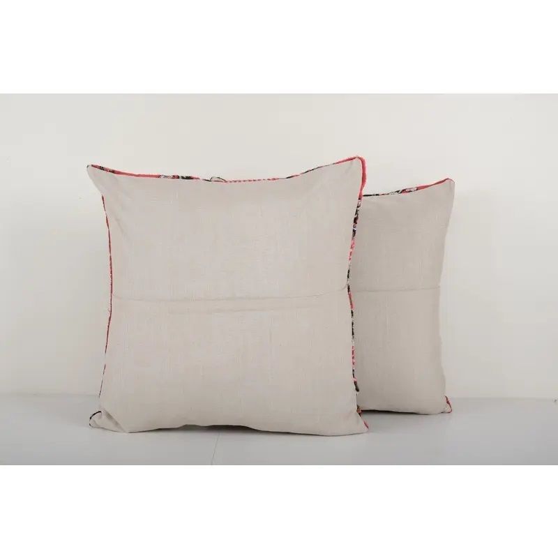 Set Of Two Square Velvet Pillow Cover, Ethnic Matching Cushion Cover, Pair photo for sale