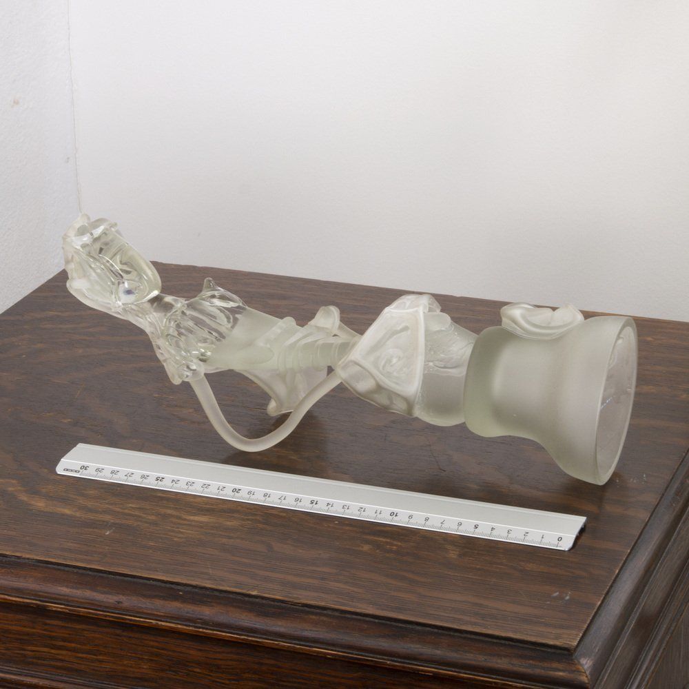 Statuette Depicting A Madonna In Artistic Glass By Ion Tamaian photo vinterior