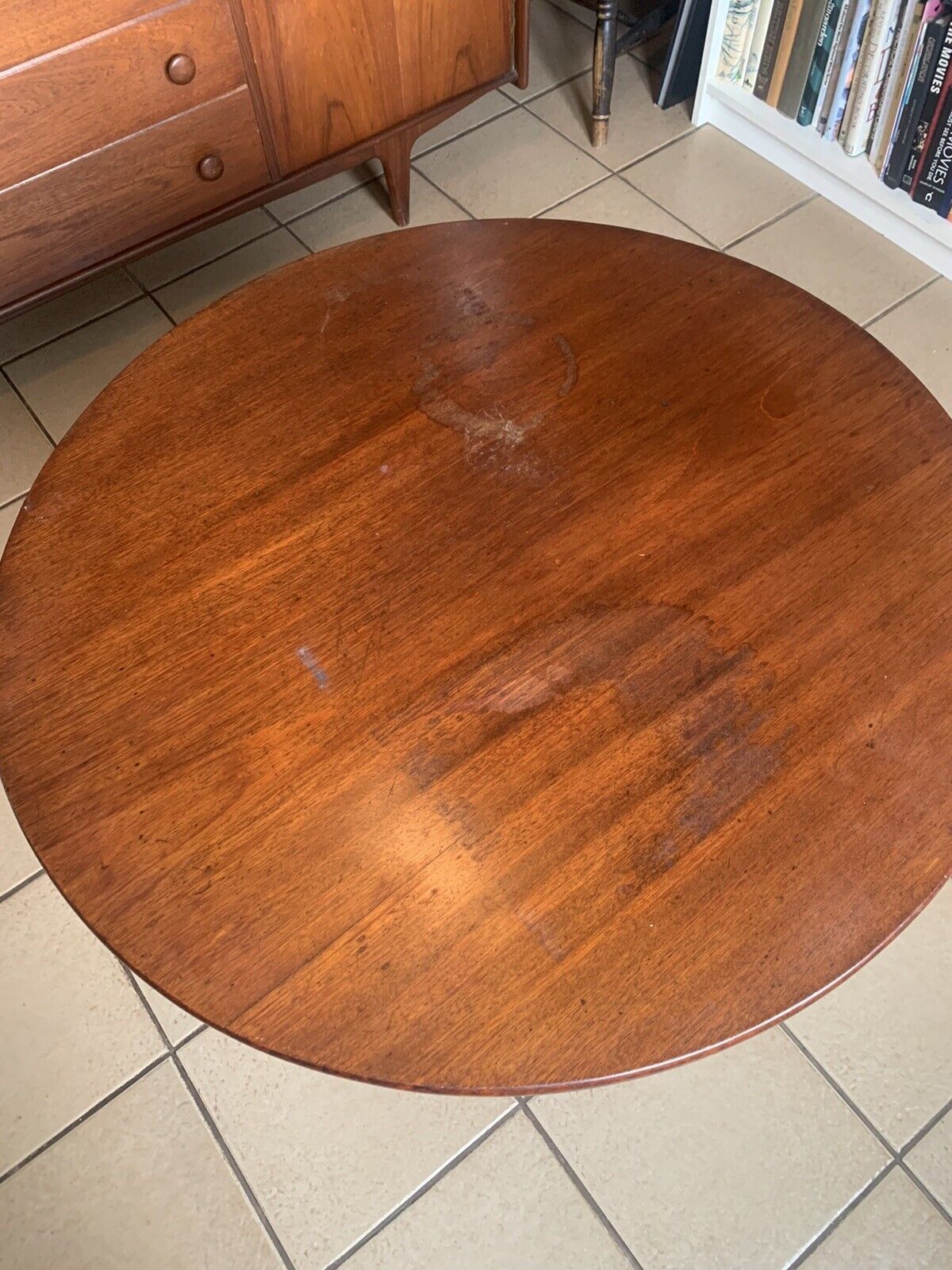 Georgian Pillar Tea Table With One Piece Mahogany Top And Birdcage Action 1760 photo furniture