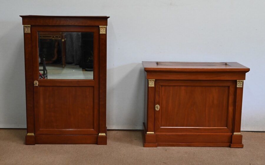 6035.8 Two Body Furniture With Withdrawal In Mahogany Directoire Style photo