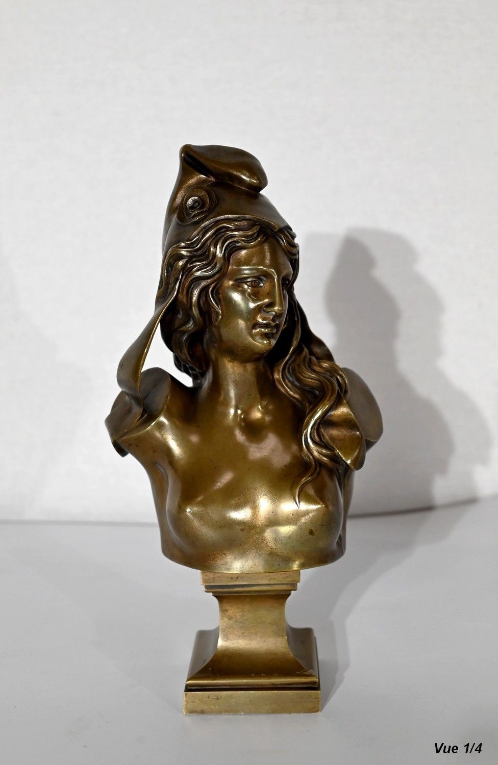 Bust Of Marianne In Bronze  Early 20th Century photo vintage