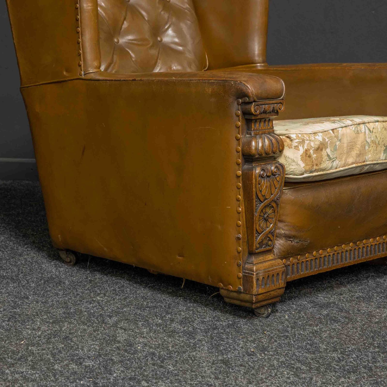 Ladies And Gents Pair Of Early 20th Century Leather Armchairs photo furniture