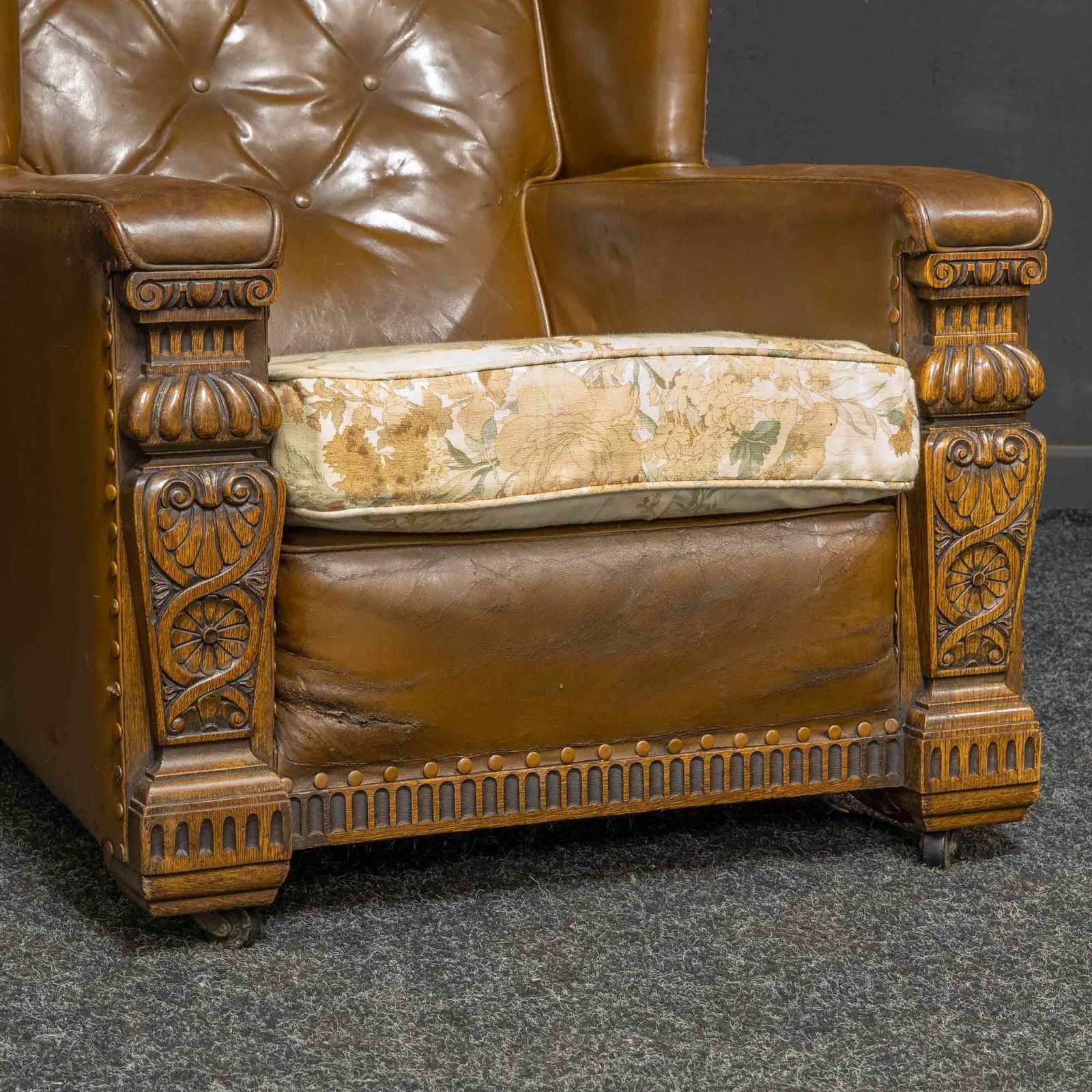 Ladies And Gents Pair Of Early 20th Century Leather Armchairs photo Furniture