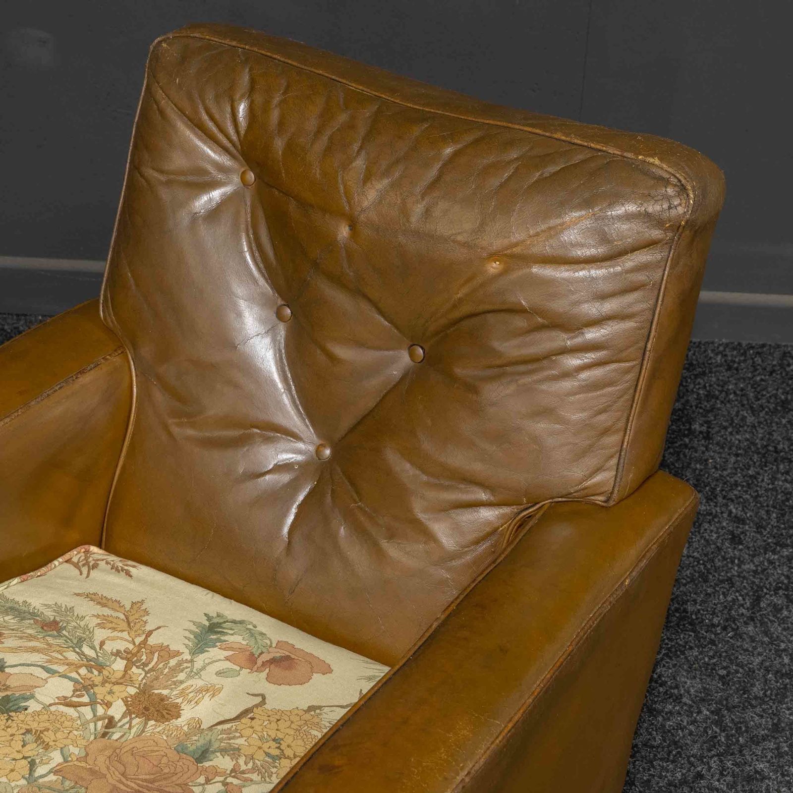 photo for sale Ladies And Gents Pair Of Early 20th Century Leather Armchairs