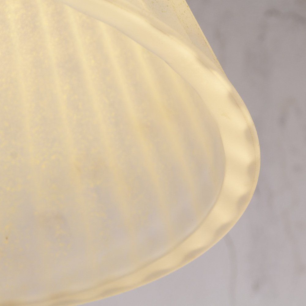 photo furniture Suspension Lamp In White And Gold Murano Glass Italy 1980s