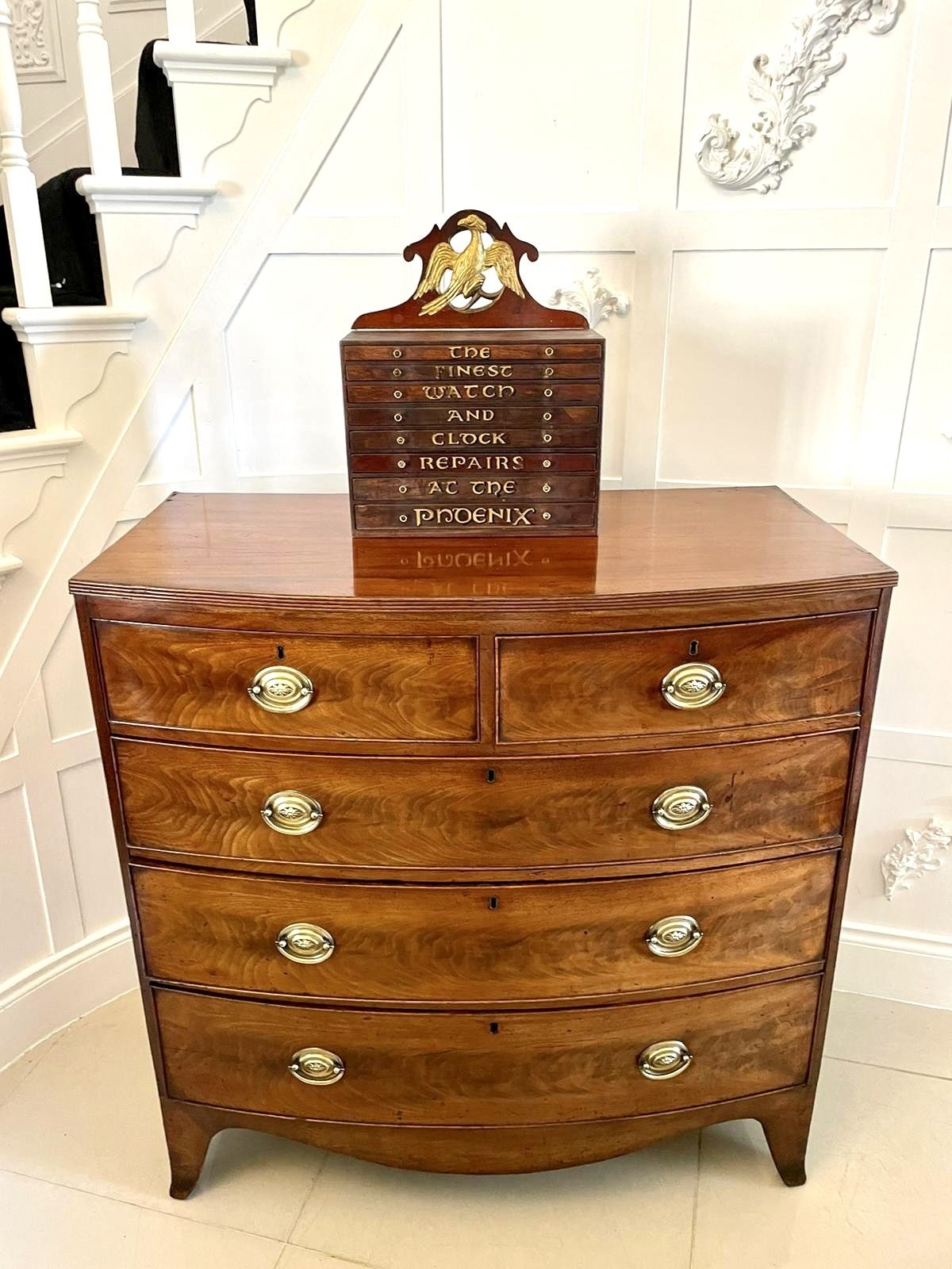 Unusual Antique 19th Century Mahogany Watch And Clock Repairer’s Chest photo 1150.0
