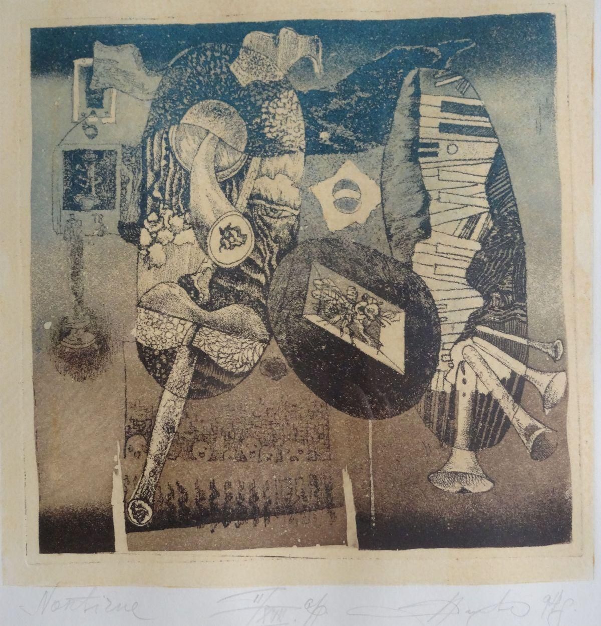 Aleksandrs Dembo Nocturne. II / XIII, 1994. Paper, Etching