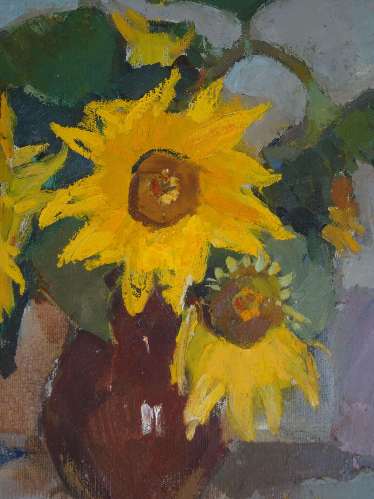 Sunflowers 1994 Oil On Canvas, 1990s photo furniture