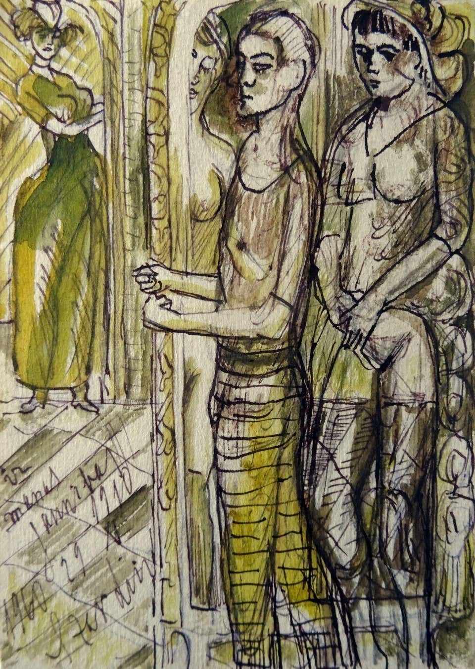 Youth 1961 Paper Mixed Media, 1960s