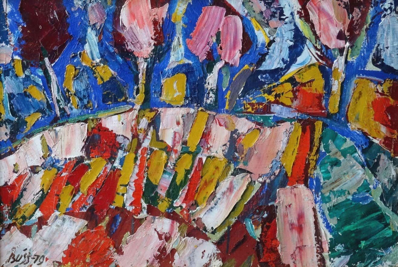 Valdis Bush Autumn Day. 1979, Cardboard, Oil,