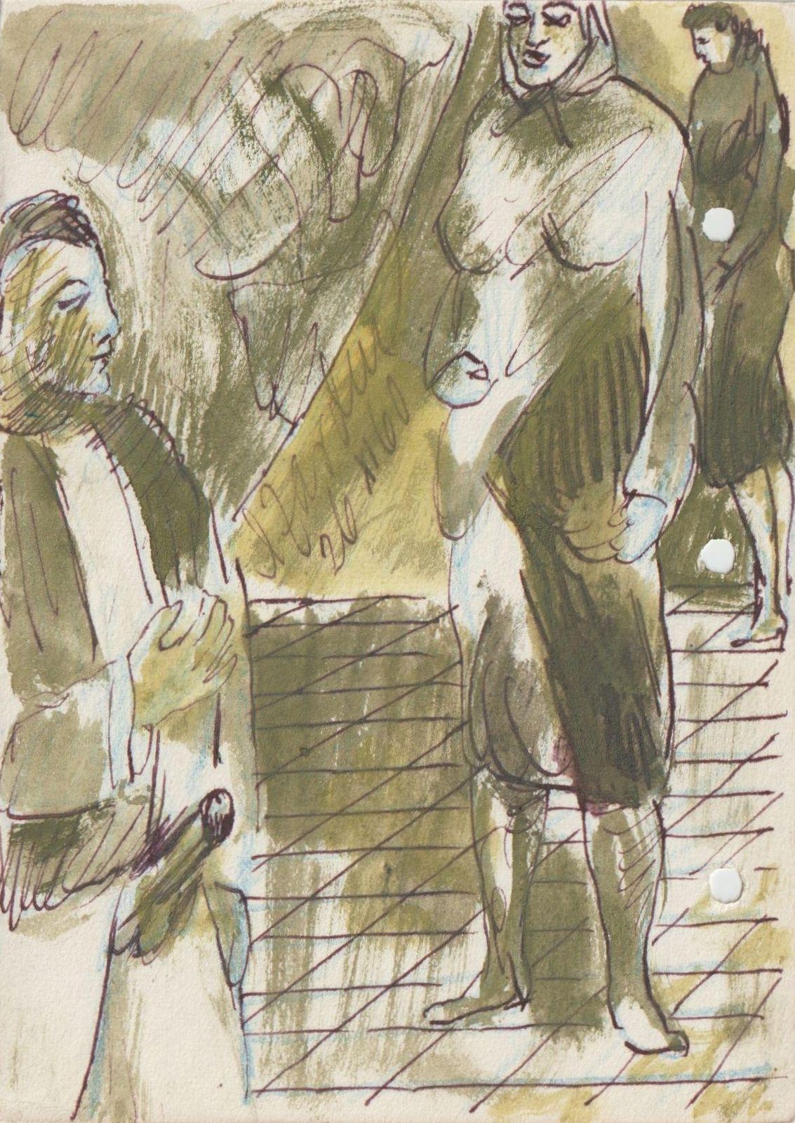 Adolfs Zardins Excitation. 1960, Paper, Mixed Media