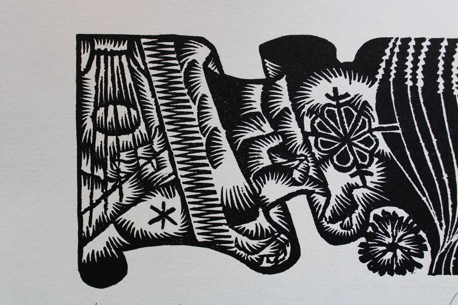 Dainis Rozkalns Midsummer Wreath. 1984. Paper, Linocut photo furniture