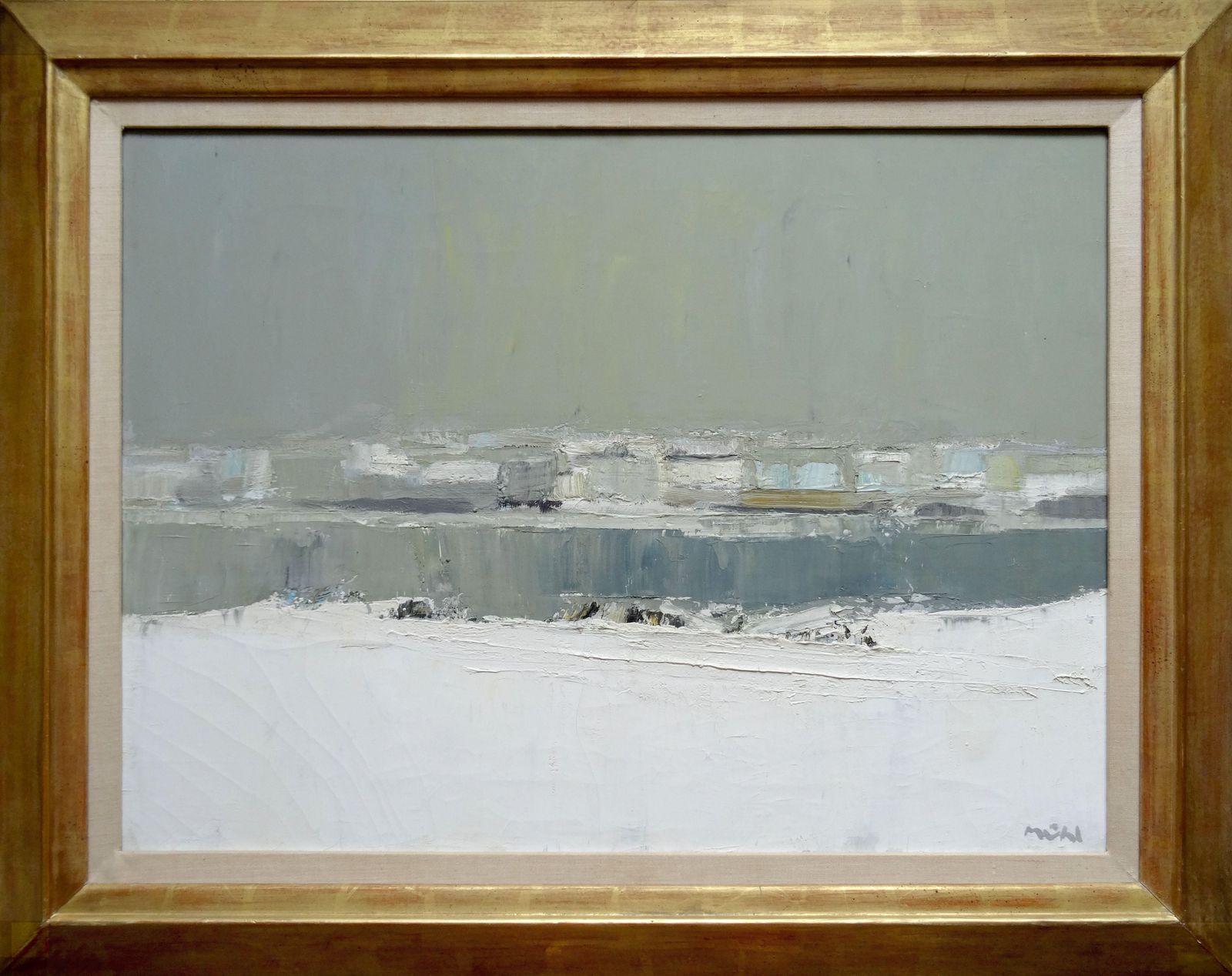Paris Banks Of The Seine 1961 Oil On Canvas photo furniture