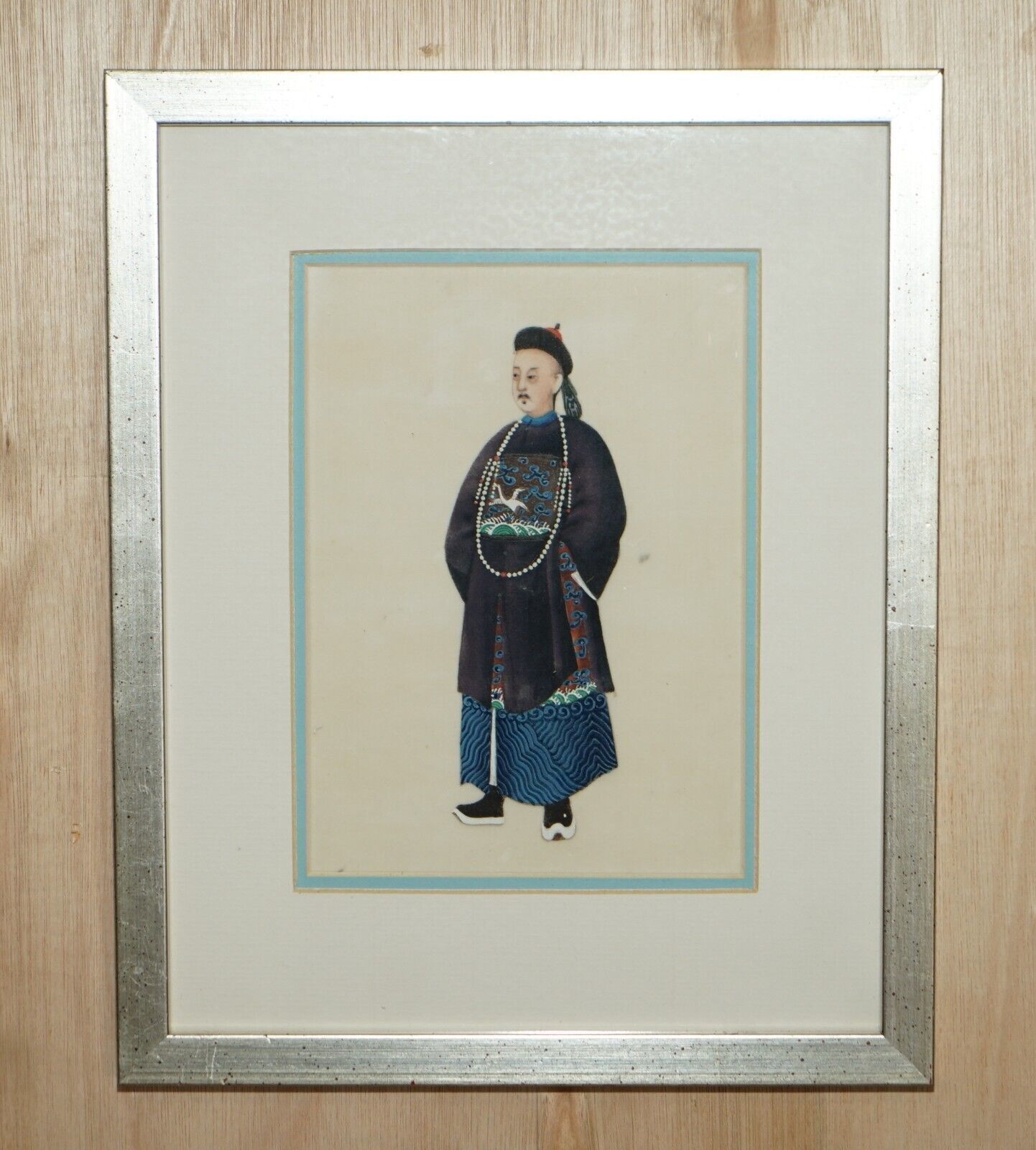 photo furniture Pair Antique 19th Century 1880 Chinese Gouaches On Rice Paper Geisha Girl & Lord