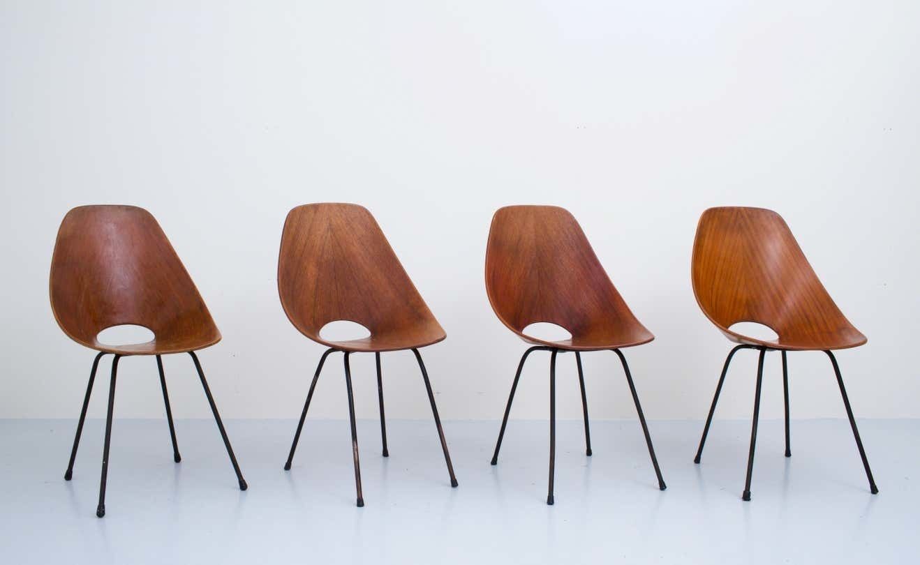 Set Van 4 Medea Eetkamerstoelen Van Vitorio Nobili Voor Fratelli Tagliabue, 1955 photo furniture