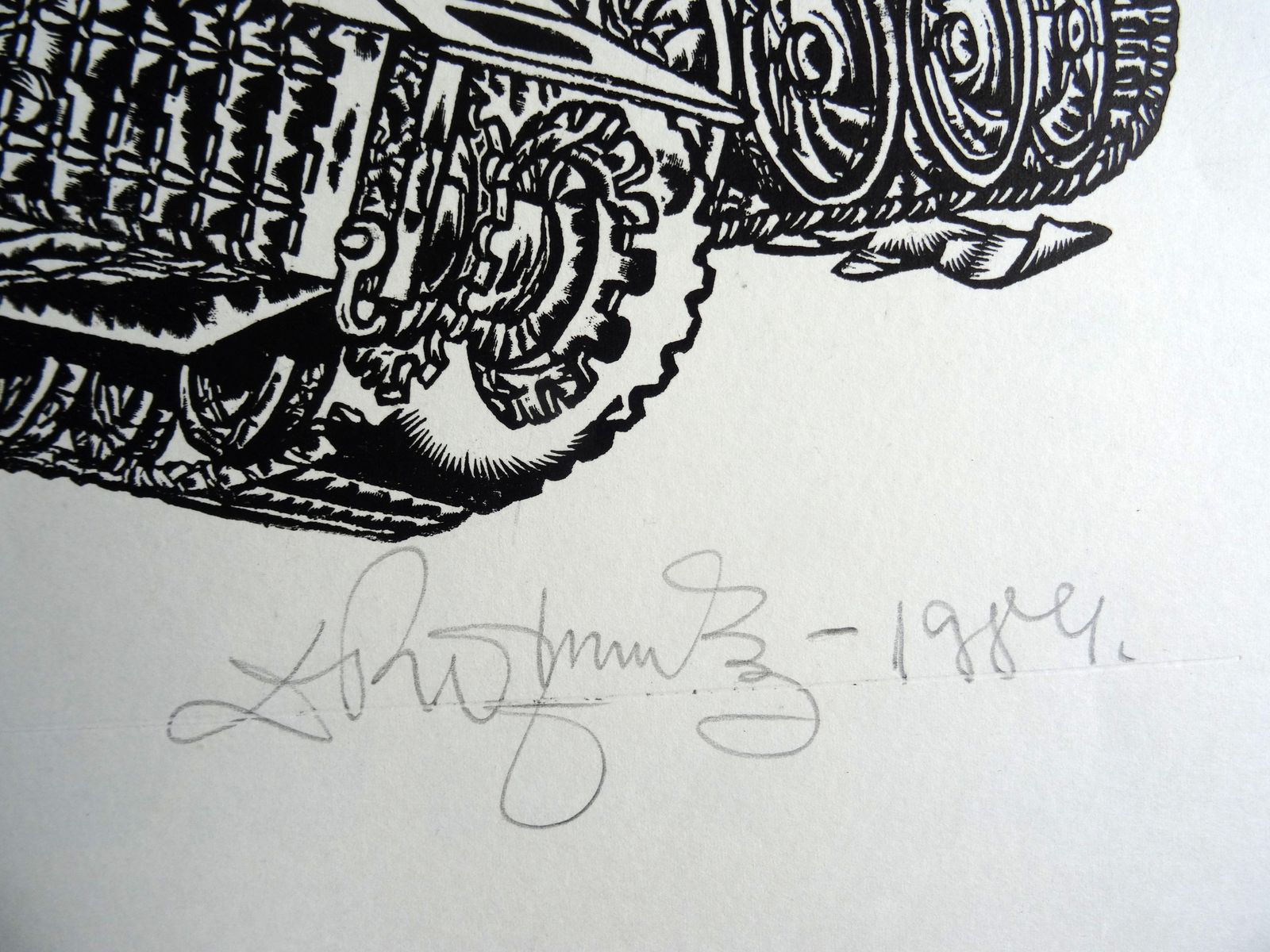 Dainis Rozkalns Fracture. 1984, Linocut. photo for sale