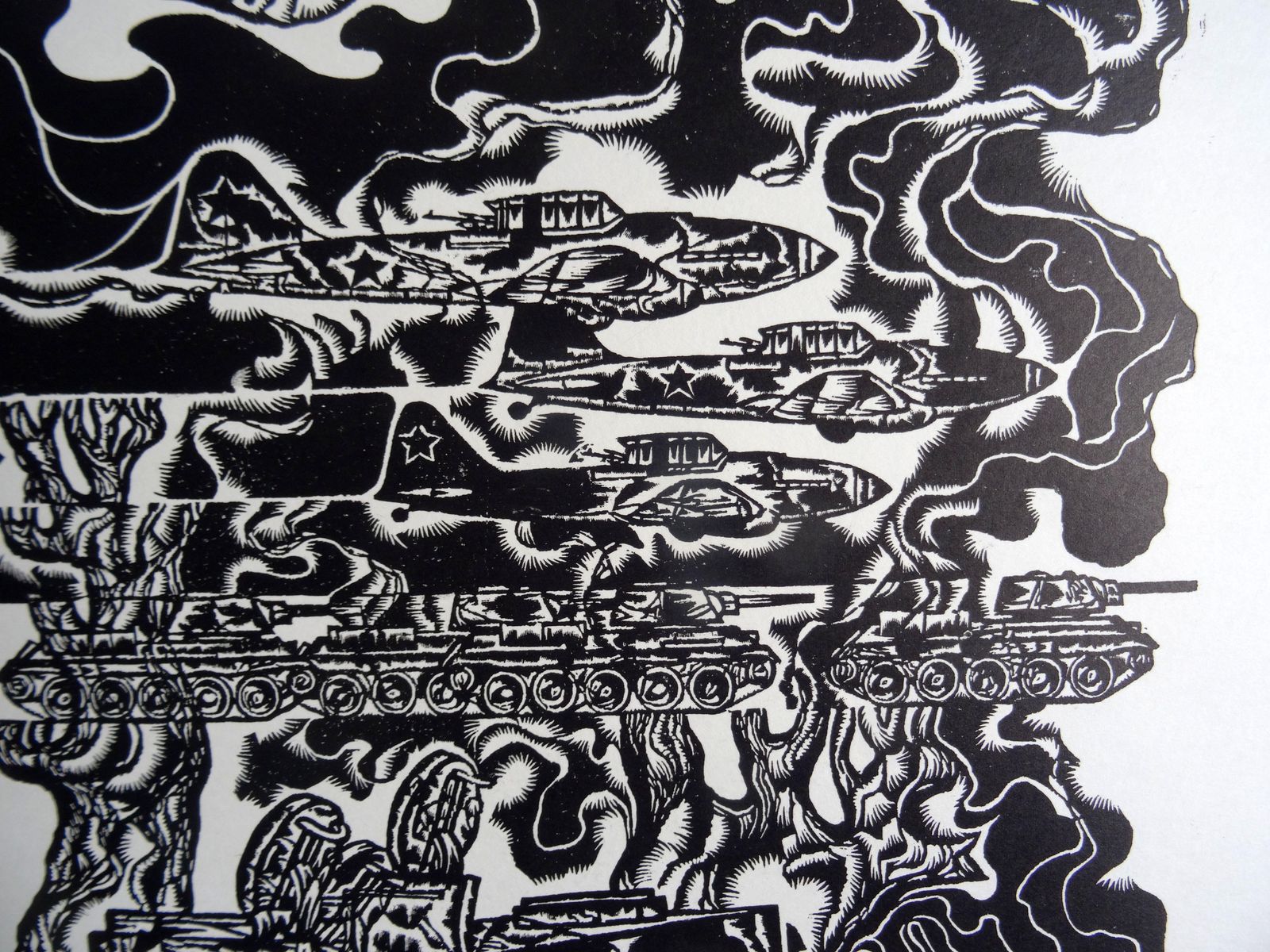 Dainis Rozkalns Fracture. 1984, Linocut. photo Art