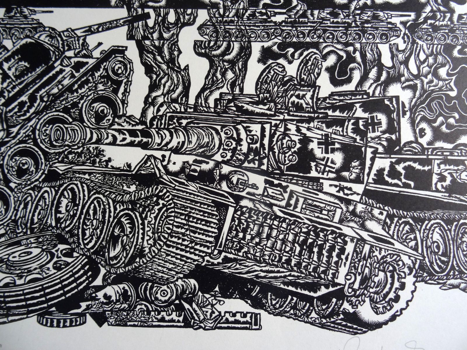 Dainis Rozkalns Fracture. 1984, Linocut. photo 862.0