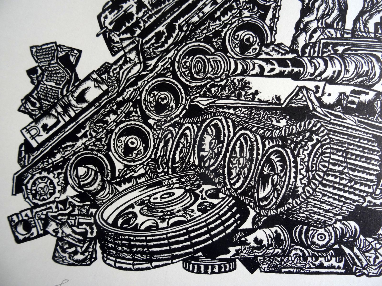 Dainis Rozkalns Fracture. 1984, Linocut. photo vinterior