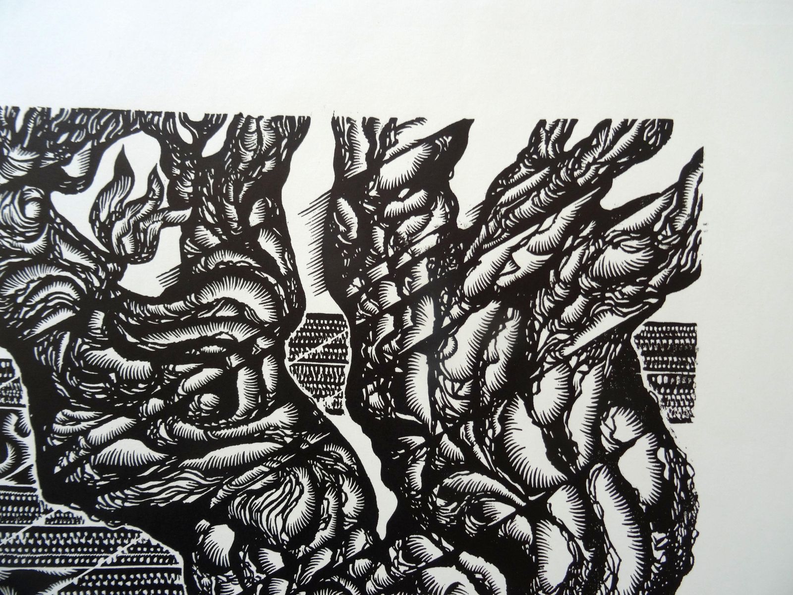 Dainis Rozkalns Tree Of Life. 1982, Paper, Linocut, Print photo 858.0