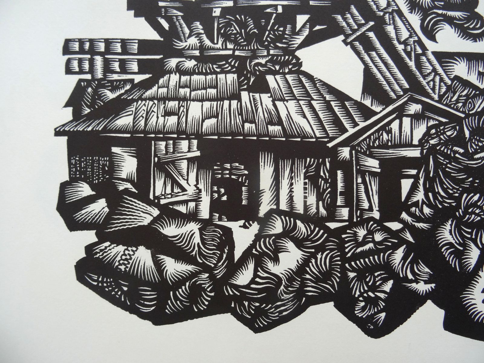 Dainis Rozkalns Fatigue. 1977, Paper, Linocut, Print photo 858.0