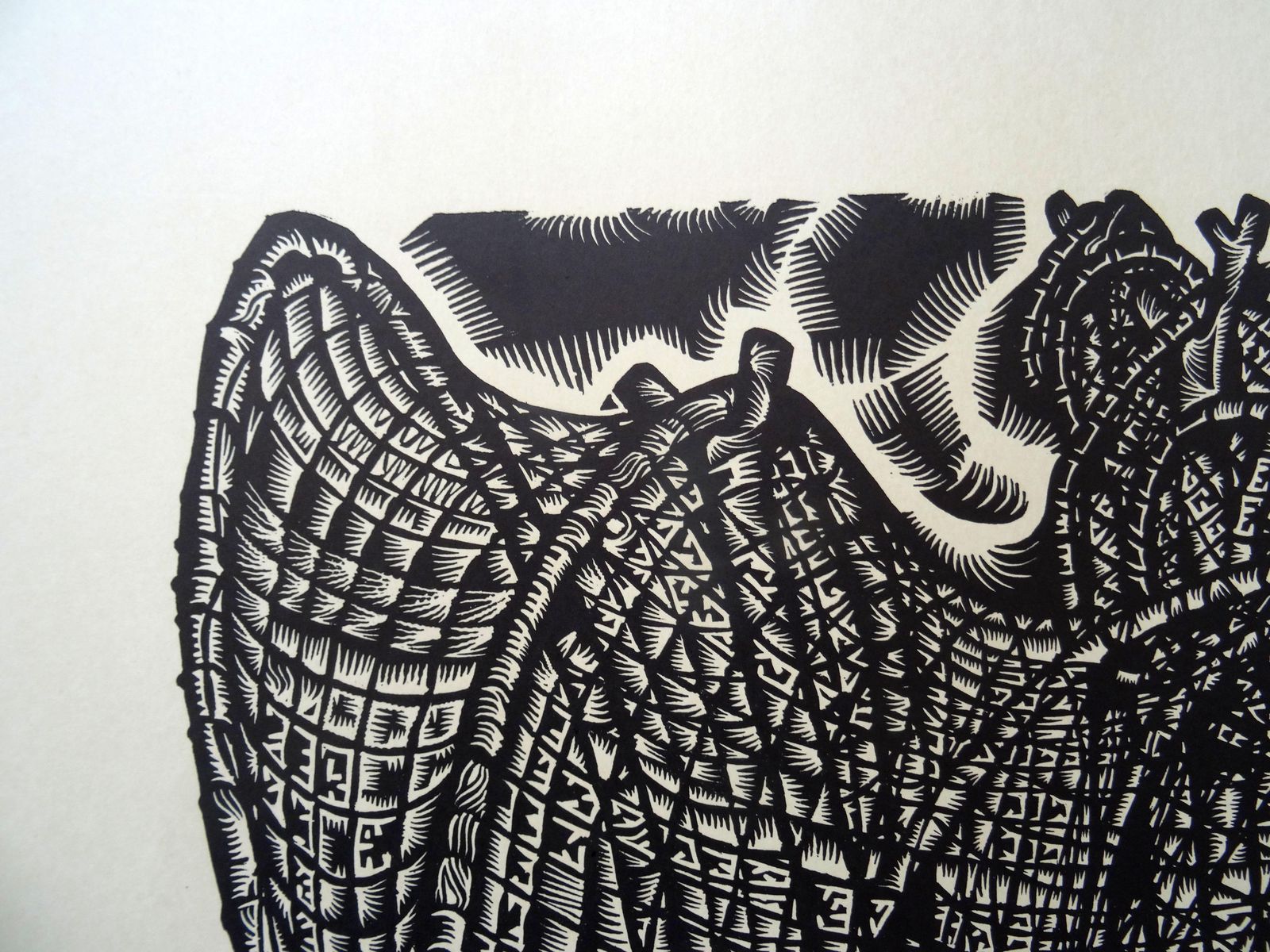 Dainis Rozkalns Bird Green Sandpiper. 1976., Paper, Linocut photo for sale