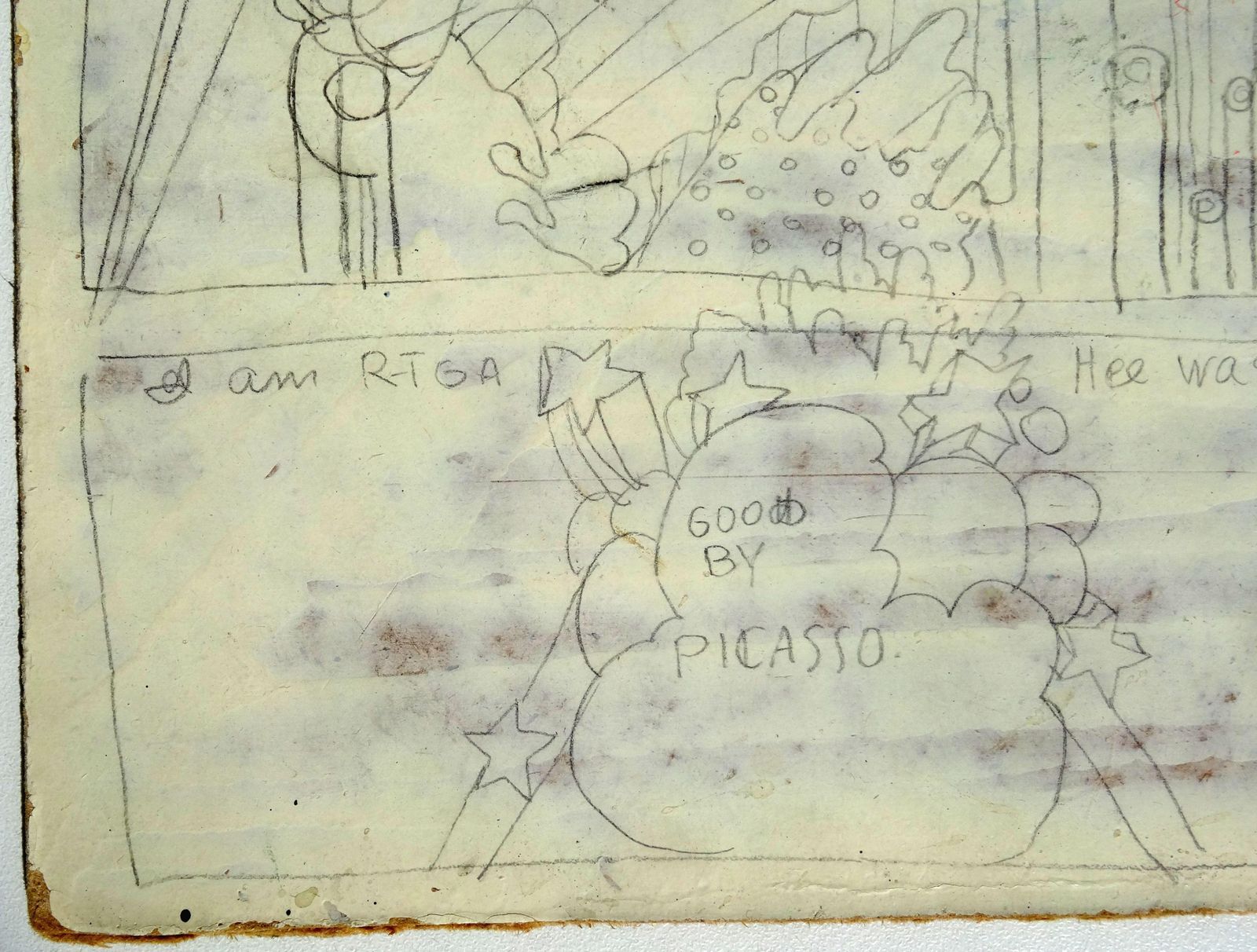 Vladimir Glushenkov Goodbye Picasso. Cardboard, Pencil photo 350.0