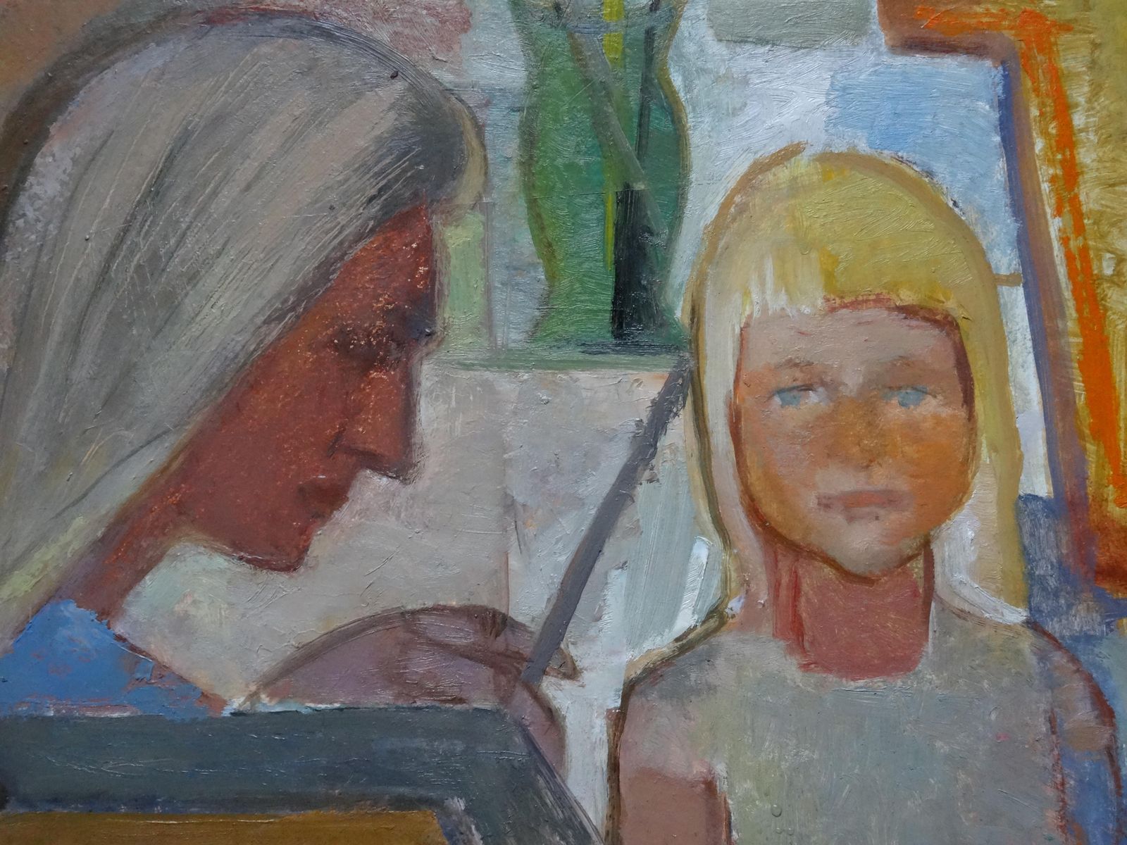 Aleksandra Belcova Painter's Family. Oil On Cardboard photo 2188.0