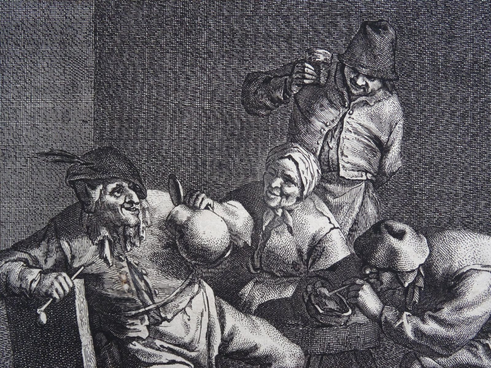 Adriaen Van Ostade In A Tavern. Paper, Engraving photo Art