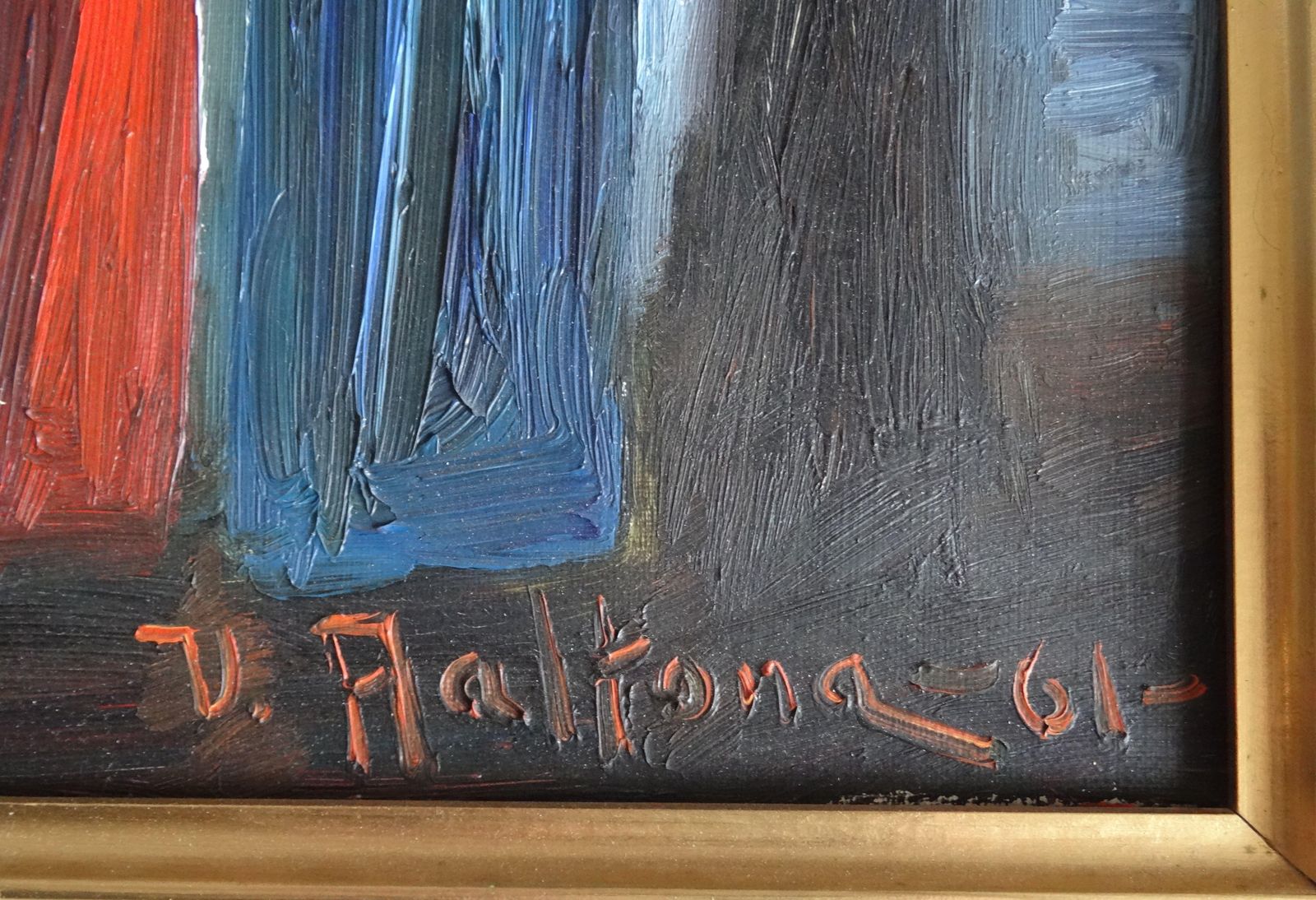 Veikko Aaltona Bible Motive. Oil On Canvas 1980 photo for sale