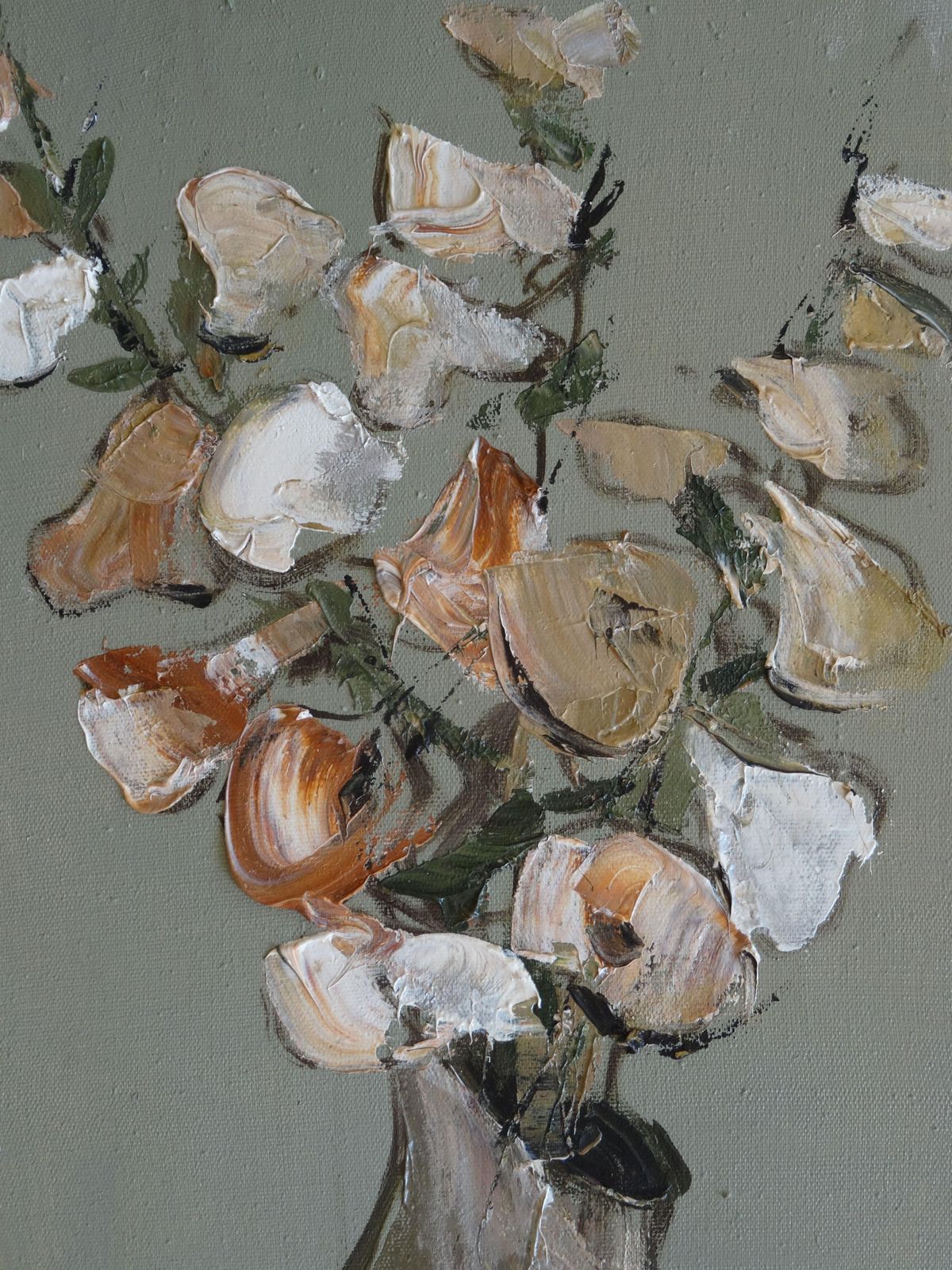 Ec. Ajder Flowers.  Canvas, Oil 1997 photo furniture