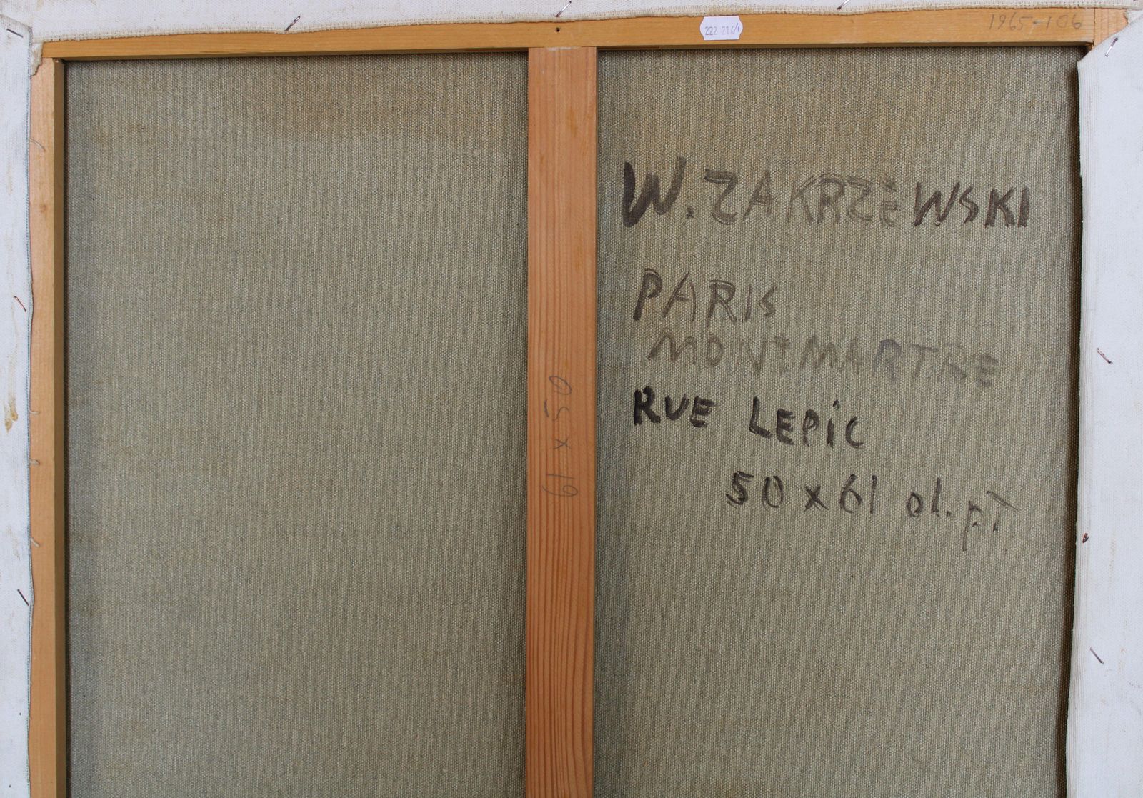 Zakrzewski Wlodzimierz Paris, Montmartre, Rue Lepic. 1965, Oil On Canvas photo vinterior