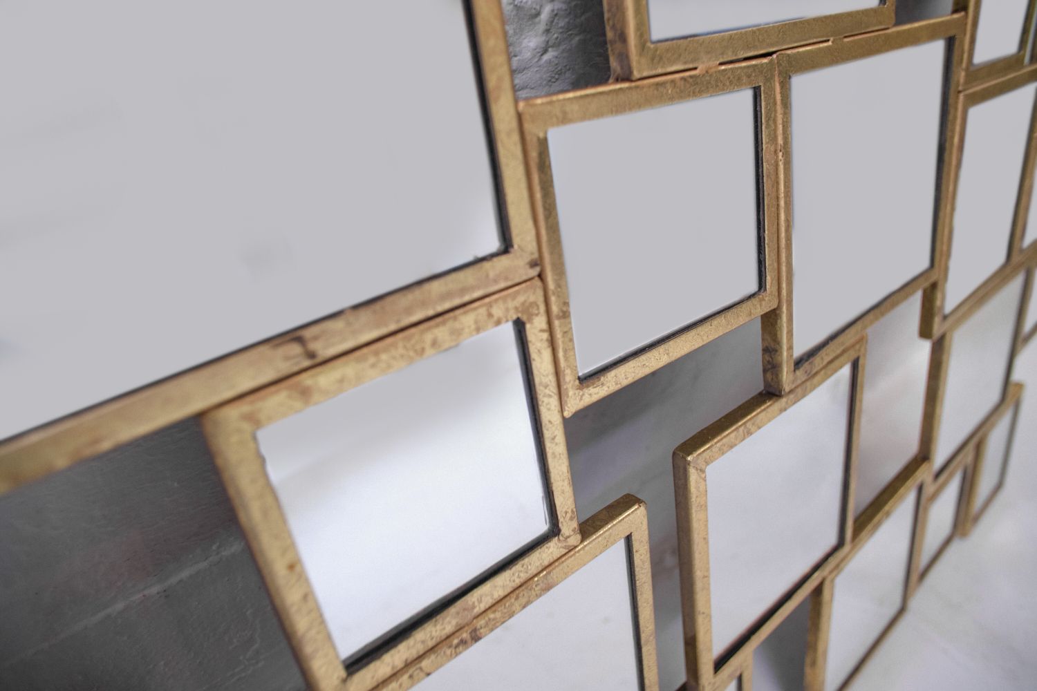 Metal Gold Leaf Mirror. In The Manner Of Marc Du Plantier photo Home Decor