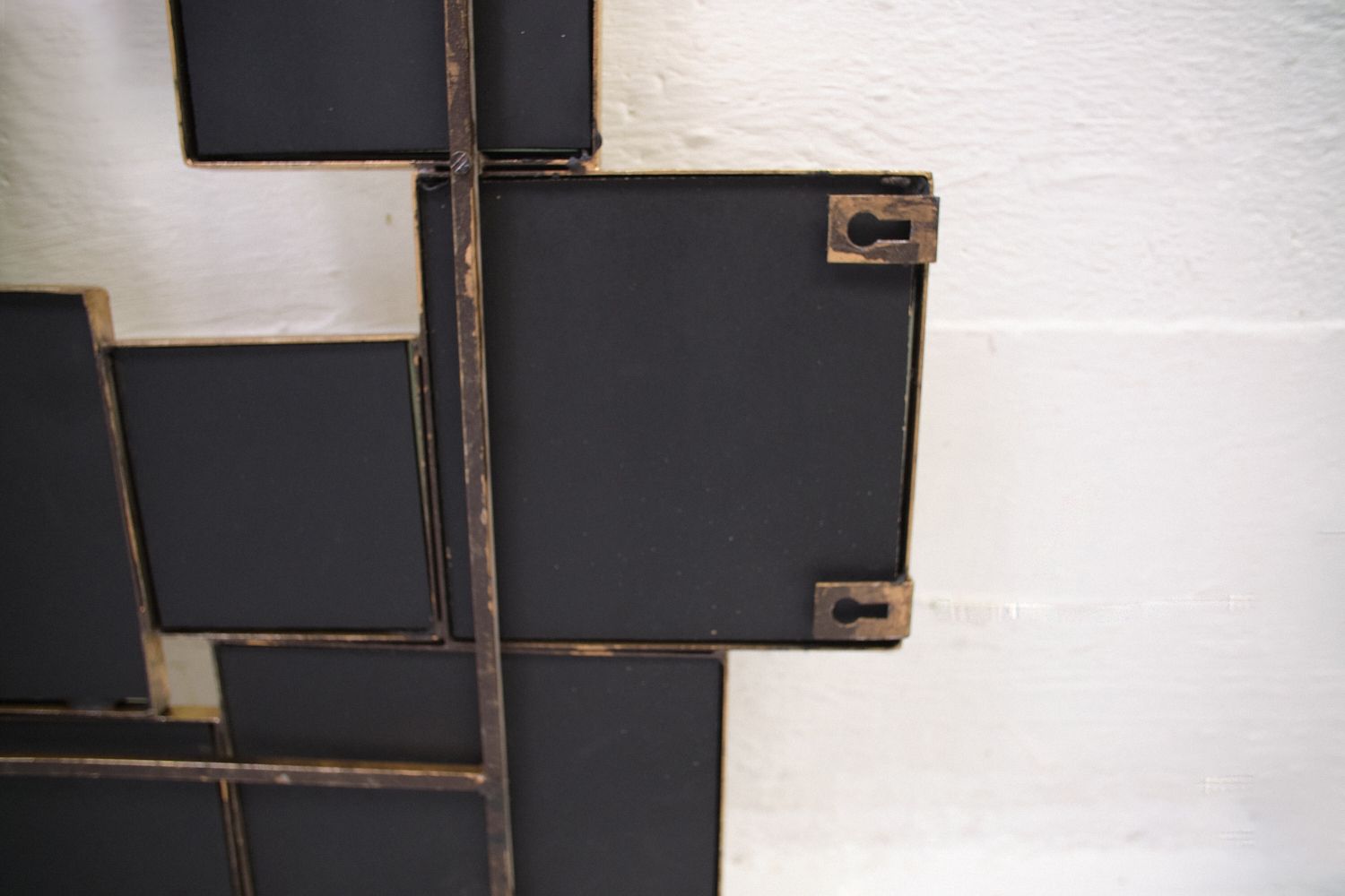 Metal Gold Leaf Mirror. In The Manner Of Marc Du Plantier photo vinterior