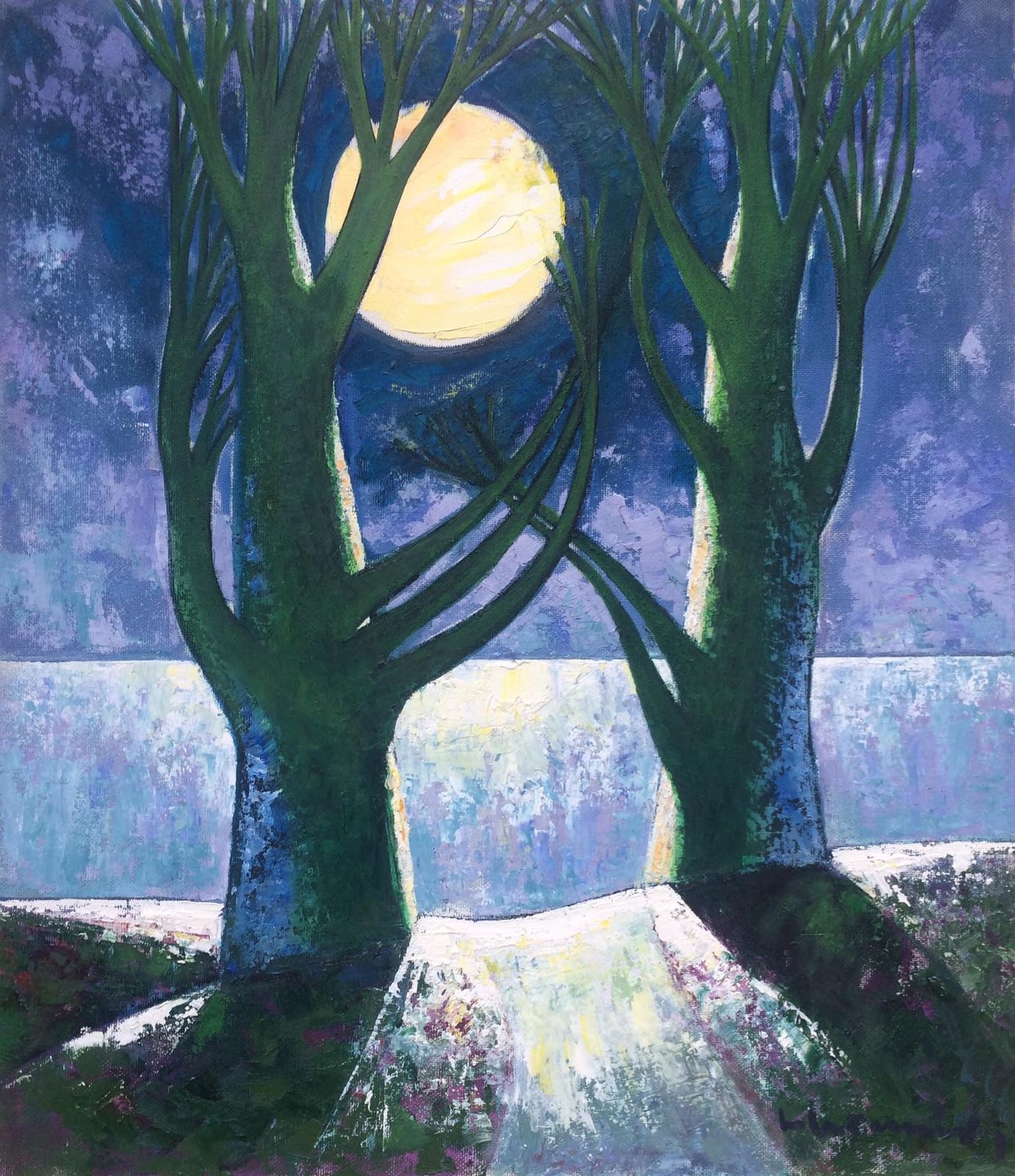 Laimdots Murnieks Moonlight. 1996. Oil On Cardboard,
