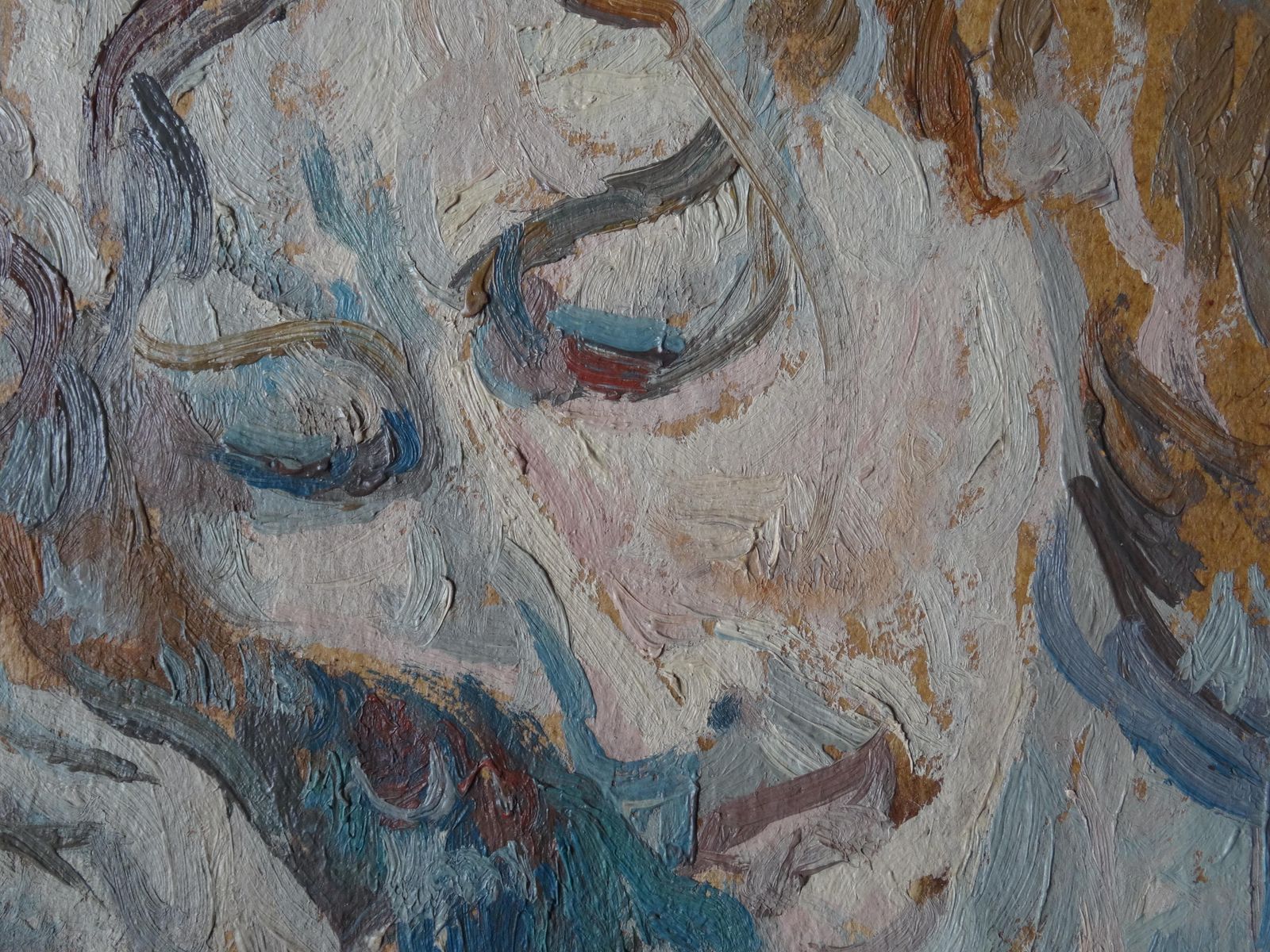 Vladimir Glushenkov Together. Cardboard, Oil photo for sale